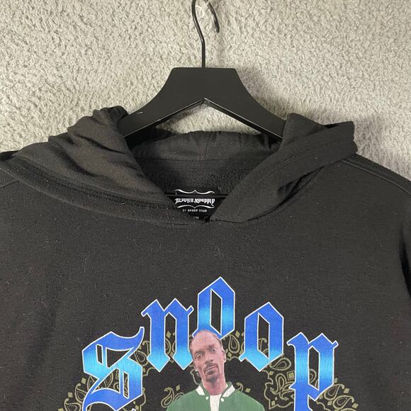 Dogg Supply Snoop Dogg Black Hoodie Size S Graphic Car Print Poly Streetwear - Picture 6 of 8